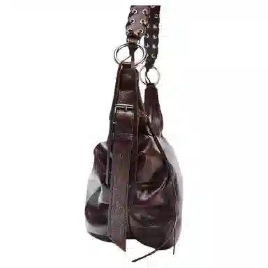 ZARA Fringed Burgundy Shoulder Bag