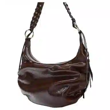 ZARA Fringed Burgundy Shoulder Bag