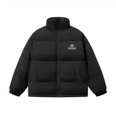 鸭鸭 经典暖冬系列 青少年冬季基础款简约字母数字印花设计感百搭休闲学生党好物防寒保暖显瘦显高拉链纽扣立领羽绒服 男女同款