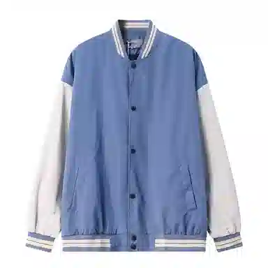 乱步 美式拼色港风运动宽松学生韩版夹克外套 男女同款