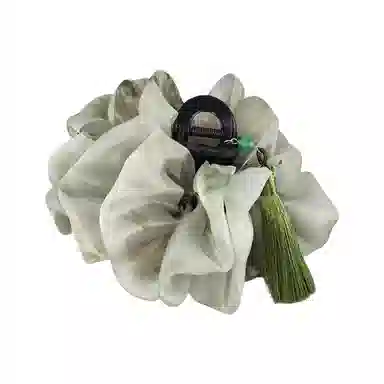 蒙妮 新中式复古气质云朵网纱流苏抓夹 树脂 布艺 发夹 女款