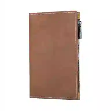 掐尖 纯色旅行多功能拉链 二层牛皮 机票夹证件袋护照包 男女同款情侣款 多色