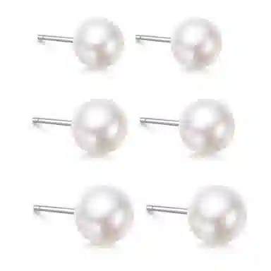 珍珠耳饰套装 千桐 韩版气质简约百搭高级感 塑料 耳钉 男女同款情侣款