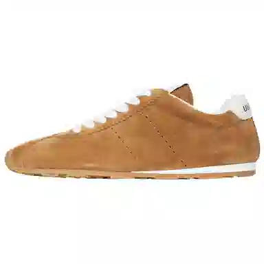 Miu Miu Plume Suede Low Sneakers Brown