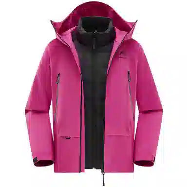 鸭鸭  冰壳系列 山系户外工装三合一四季外套时尚百搭宽松休闲连帽  耐磨透气防水防风防雨冲锋衣 男女同款