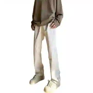 顶峰保罗 美式纯色高街机能排扣工装长裤无性别主义春秋穿搭痞帅潮流百搭高级设计感运动休闲裤 男女同款