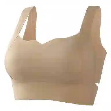 二三二三 无痕隐形亲肤宽肩带运动健身内衣柔软抑菌舒适呼吸感胸罩聚拢防下垂收副乳美背纯欲时尚无钢圈文胸 女款