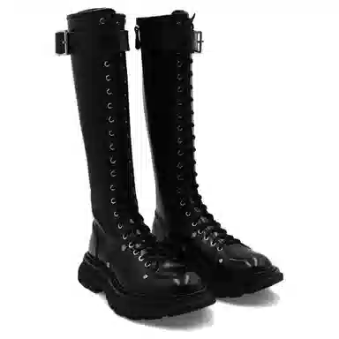 Alexander McQueen Tread High Boots Black