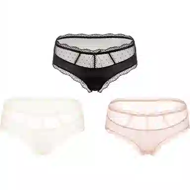 小甜崽 蕾丝缎面低腰性感三角内裤 女款