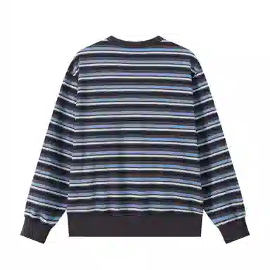 Mr. Jiangnan Park Elopement Striped Heart Embroidered Sweatshirt