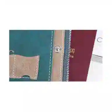 掐尖 纯色旅行多功能拉链 二层牛皮 机票夹证件袋护照包 男女同款情侣款 多色