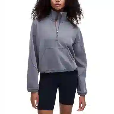 lululemon Brushed Softstreme Half Zip Mohave Brown