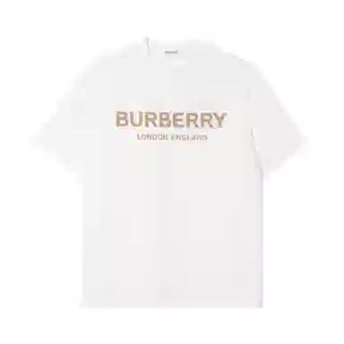 Burberry Ribbed Logo Crewneck T-Shirt White