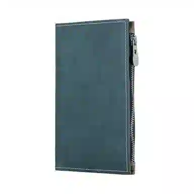 掐尖 纯色旅行多功能拉链 二层牛皮 机票夹证件袋护照包 男女同款情侣款 多色