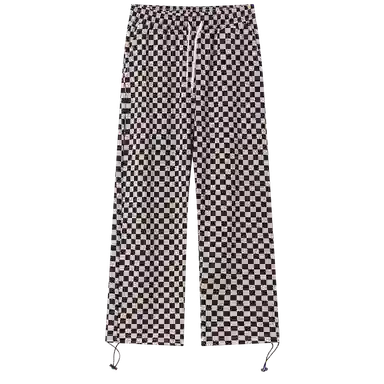 乱步 美式棋盘格直筒宽松潮牌高街抽绳休闲裤 男女同款