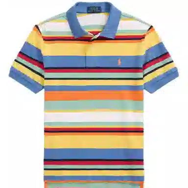 Polo Ralph Lauren SS24 Striped Mesh Polo Shirt
