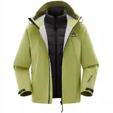 鸭鸭  冰壳系列 纯色户外三合一四季外套时尚百搭连帽夹克  防水防风透气耐磨保暖防雨冲锋衣 男女同款