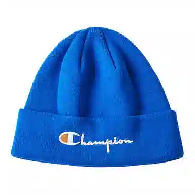 Champion Embroidered Script Logo Beanie Red