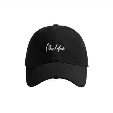 稻草人 韩版百搭简约刺绣字母棒球帽 大头围显脸小时尚潮流 棉 鸭舌帽 男女同款情侣款