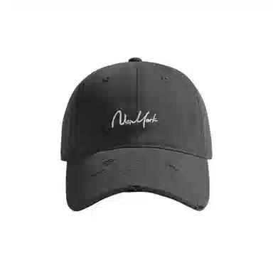 稻草人 韩版百搭简约刺绣字母棒球帽 大头围显脸小时尚潮流 棉 鸭舌帽 男女同款情侣款