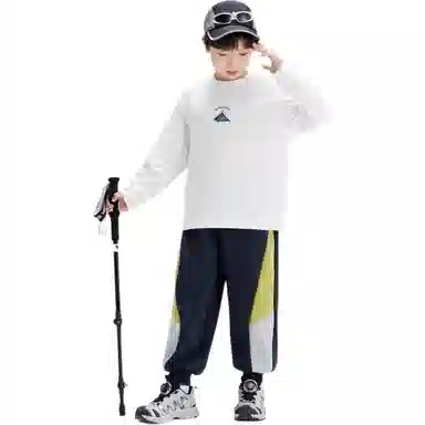 儿童款 左西针织运动裤 时尚拼色耐磨束脚