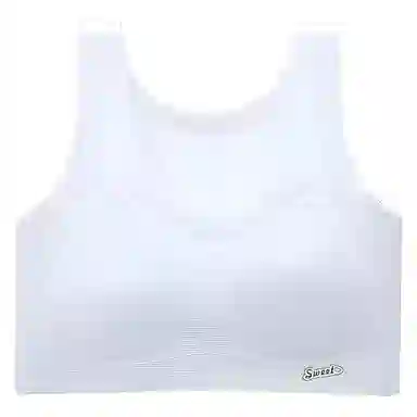 莫代尔 简约纯色少女青春期运动背心舒适透气无痕防下垂内衣日常百搭美背薄款文胸 女款