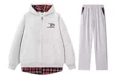 Stillslow Retro Stripe Zip Hoodie Set