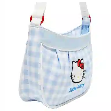 三福 可爱凯蒂猫图案 织物 单肩包 中号 女款 蓝色