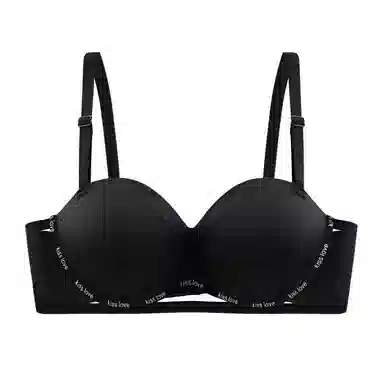 莫代尔 个性简约纯色镂空无痕舒适透气内衣小胸聚拢显大无钢圈胸罩收副乳防下垂隐形美背文胸 女款