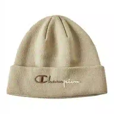 Champion Embroidered Script Logo Beanie Red