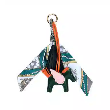 玄唐 高级小飞马流苏穗子小马包包挂饰车钥匙扣 皮革 挂件 男女同款情侣款