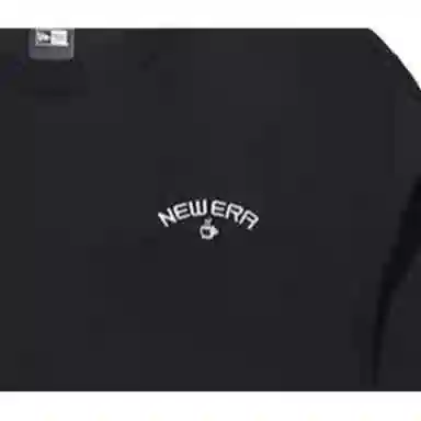 New Era Cartoon Embroidered Crewneck Sweatshirt Black