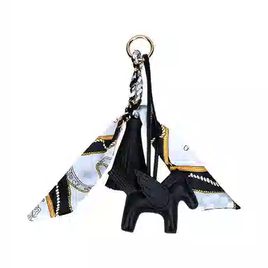 玄唐 高级小飞马流苏穗子小马包包挂饰车钥匙扣 皮革 挂件 男女同款情侣款