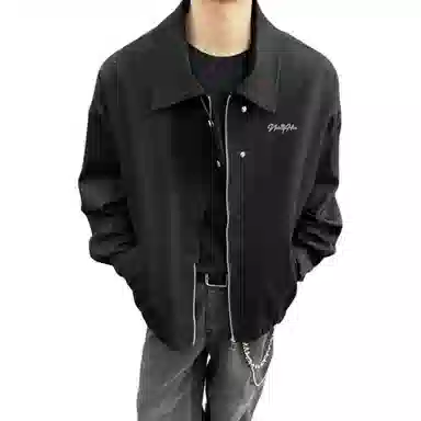 【潮流飞行员教练服】布客行 美式复古高街大码宽松港风可卸胸针轻奢老钱痞帅时尚短款翻领拉链帅气外个性百搭休闲行政夹克外套 男女同款