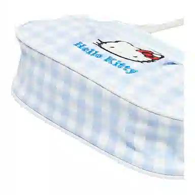 三福 可爱凯蒂猫图案 织物 单肩包 中号 女款 蓝色