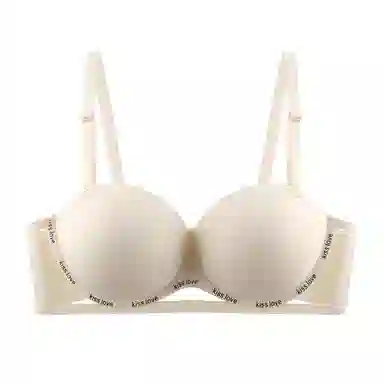 莫代尔 个性简约纯色镂空无痕舒适透气内衣小胸聚拢显大无钢圈胸罩收副乳防下垂隐形美背文胸 女款