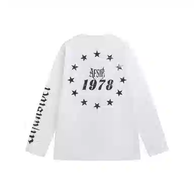 Avansbay Retro Letter Print Long Sleeve Tee