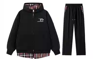 Stillslow Retro Stripe Zip Hoodie Set