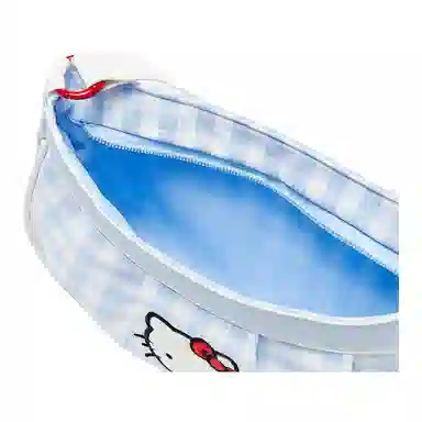 三福 可爱凯蒂猫图案 织物 单肩包 中号 女款 蓝色