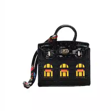 玄唐 时尚迷你房子包汽车钥匙包小窗包包挂饰口红包耳机包箱包小 皮革 挂件 男女同款情侣款