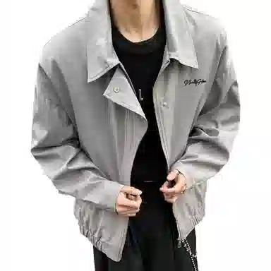 【潮流飞行员教练服】布客行 美式复古高街大码宽松港风可卸胸针轻奢老钱痞帅时尚短款翻领拉链帅气外个性百搭休闲行政夹克外套 男女同款