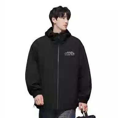 图兰朵  山地户外登山运动休闲宽松连帽百搭夹克外套软壳  防水防风冲锋衣 男女同款