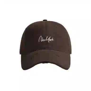 稻草人 韩版百搭简约刺绣字母棒球帽 大头围显脸小时尚潮流 棉 鸭舌帽 男女同款情侣款