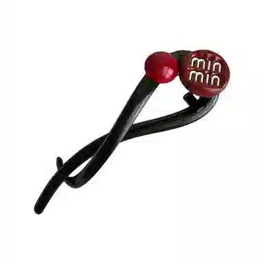 蒙妮 安可拉红色爱心扭扭抓夹一字夹 树脂 发夹 女款