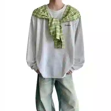 布客行 美式高街复古港风回潮轻奢老钱风可拆卸胸针领落肩袖潮牌长袖休闲舒适百搭学院风亲肤卫衣 男女同款