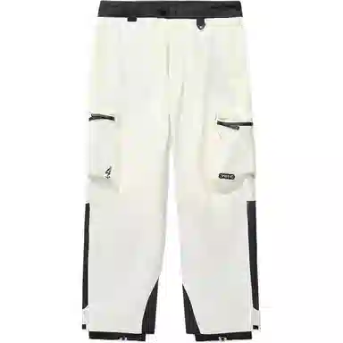 中国李宁 滑雪系列 束脚宽松防水工装运动滑雪裤 男女同款 黑白