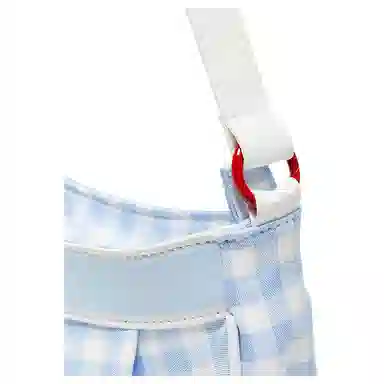 三福 可爱凯蒂猫图案 织物 单肩包 中号 女款 蓝色