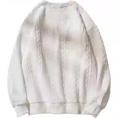 乱步 华夫格圆领秋冬季港风个性潮流宽松卫衣 男女同款