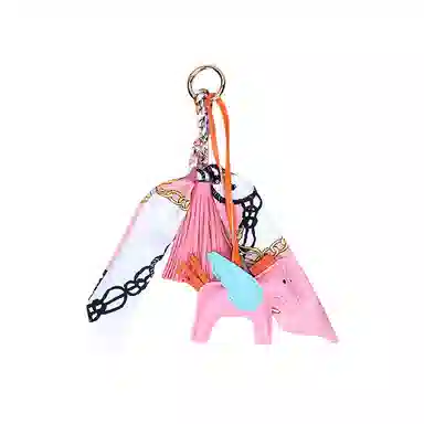 玄唐 高级小飞马流苏穗子小马包包挂饰车钥匙扣 皮革 挂件 男女同款情侣款