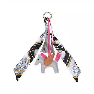 玄唐 高级小飞马流苏穗子小马包包挂饰车钥匙扣 皮革 挂件 男女同款情侣款